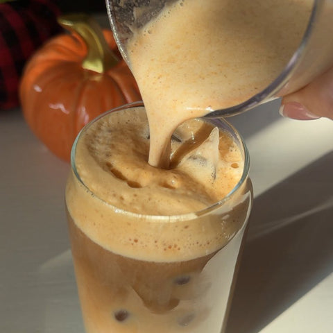 Vegan Iced Pumpkin Cream Latte