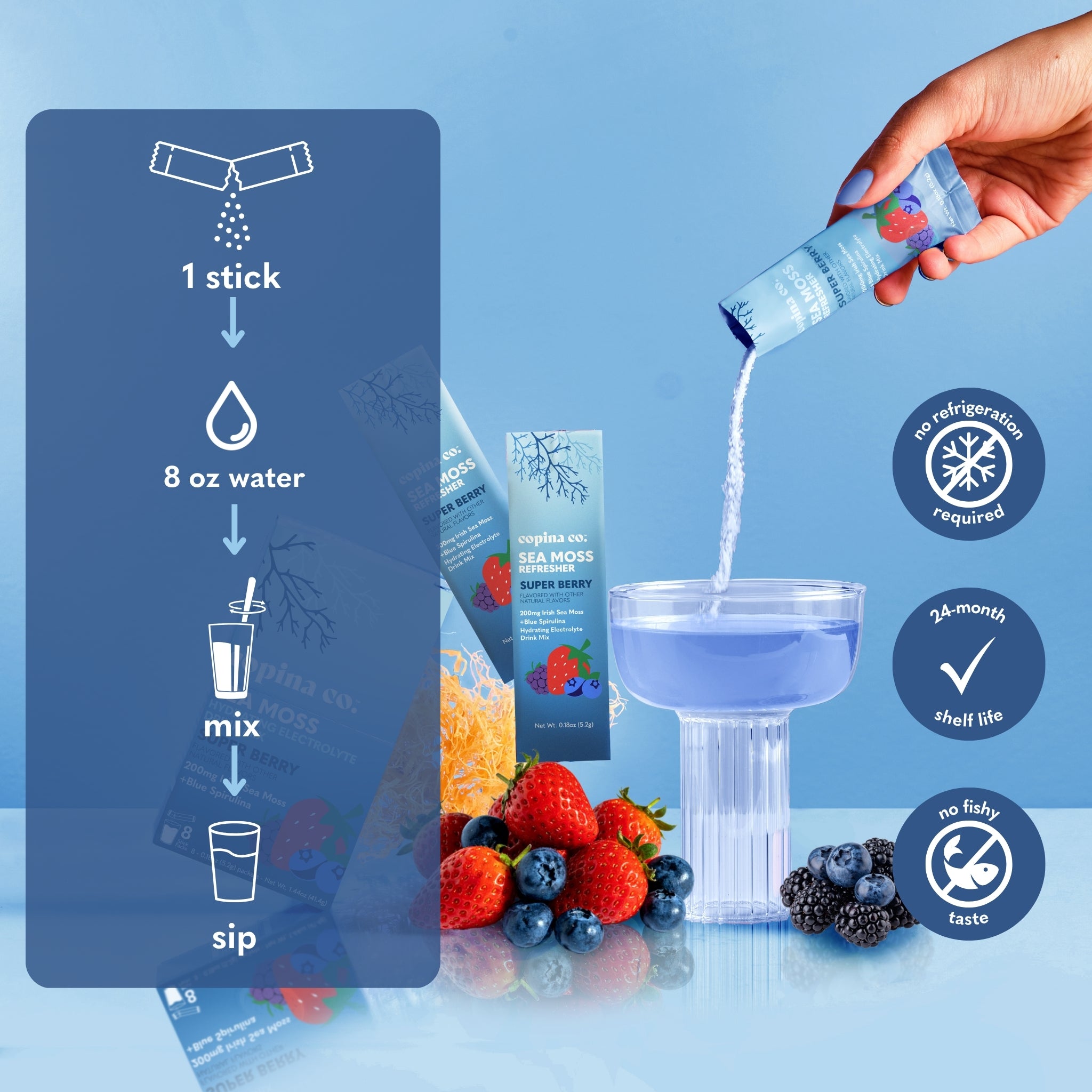 Super Berry Sea Moss: 16 Servings Refreshing Drink Super Berry Sea Moss: 16 Servings Refreshing Drink