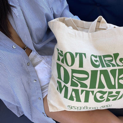 Hot Girls Drink Matcha Tote Bag Tote Copina Co.   