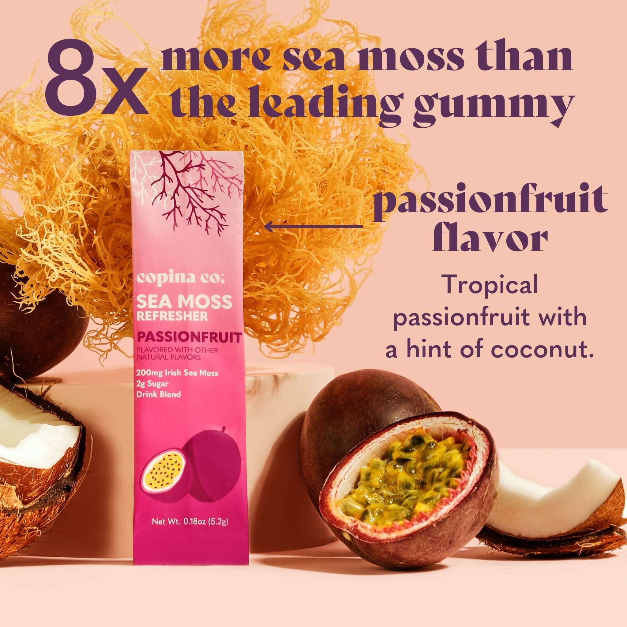 Passionfruit Sea Moss Refresher: Energize with Natural Goodness