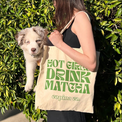 Hot Girls Drink Matcha Tote Bag Tote Copina Co.   