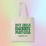 Load image into Gallery viewer, Hot Girls Drink Matcha Tote Bag Tote Copina Co.   