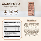 Load image into Gallery viewer, Vegan Collagen Support Stick Pack Trio - Cacao Supplement Facts