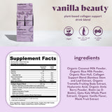 Load image into Gallery viewer, Vegan Collagen Support Stick Pack Trio - Vanilla Supplement Facts