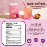 Load image into Gallery viewer, Passionfruit Sea Moss Refresher nutrition facts